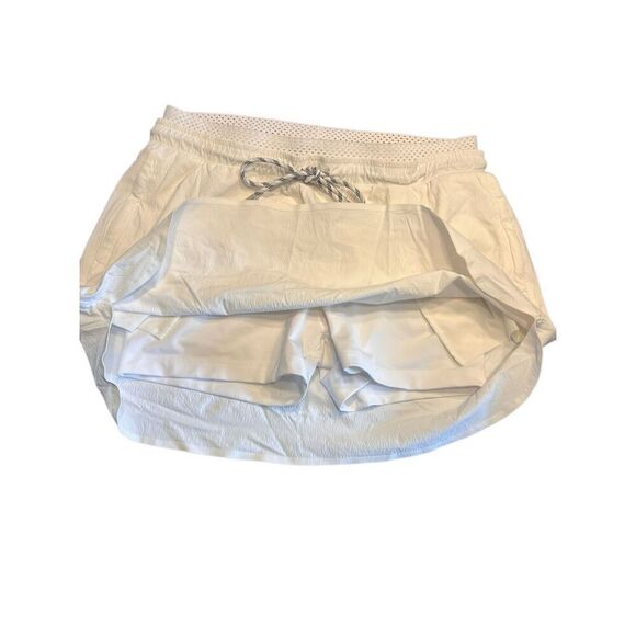 Athleta Crest Skort Womens 10 White Drawstring Stretch Lined Tennis golf - Picture 3 of 4